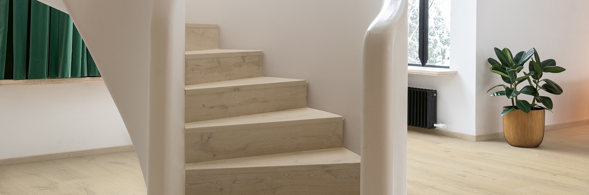 Quick-Step hardwood installation on stairs